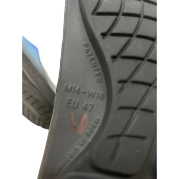 OOFOS OOahh Sport Intl Azul US Men's 14 Womens 16 EU 47 slip on slide Blue black - Picture 4 of 8